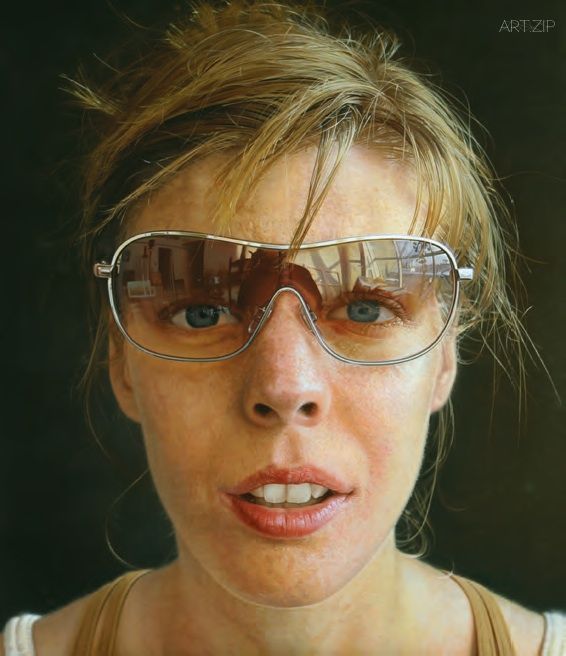 A.Zuzana in Paris studio Acrylic on canvas, 130x110 cm 2006-07 Courtesy of the artist