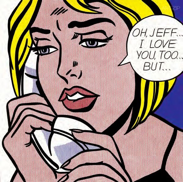 D.OH, JEFF... I LOVE YOU, TOO... BUT... ROY LICHTENSTEIN, 1964, Collection Simonyi, Estate of Roy Lichtenstein:DACS 2012