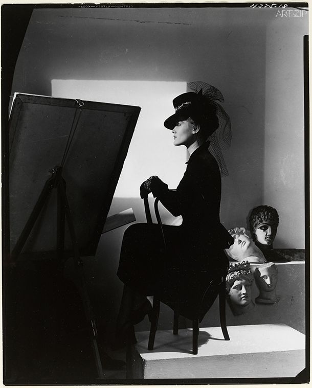 Hat and coat-dress by Bergdorf Goodman, modelled by Estrella Boissevain, 1938. © Condé Nast/Horst Estate
