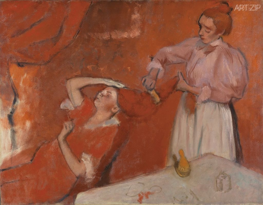 NG4865 Hilaire Germain Edgar Degas Combing the Hair ('La Coiffure') about 1896 Oil on canvas 114.3 x 146.7 cm Credit Line: The National Gallery, London 