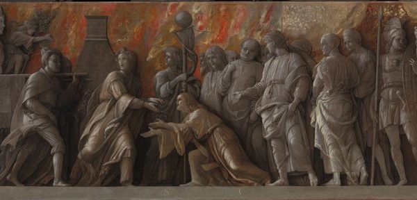 Andrea Mantegna The Introduction of the Cult of Cybele at Rome, 1505-6 Glue on linen, 76.5 x 273 cm The National Gallery, London Bought, 1873 © The National Gallery, London